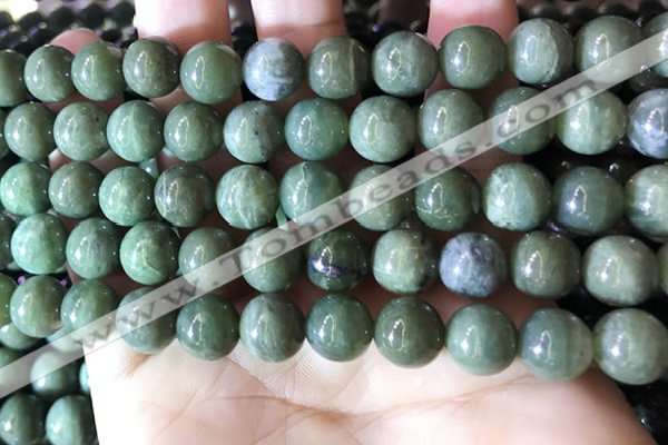 CBJ703 15.5 inches 10mm round green jade beads wholesale