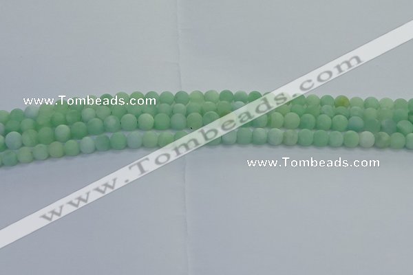 CBJ80 15.5 inches 4mm round matte jade gemstone beads wholesale