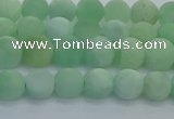 CBJ81 15.5 inches 6mm round matte jade gemstone beads wholesale