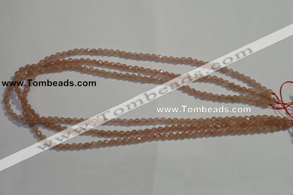 CBQ07 15.5 inches 4mm faceted round strawberry quartz beads