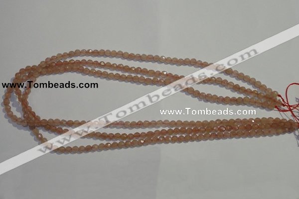 CBQ08 15.5 inches 6mm faceted round strawberry quartz beads
