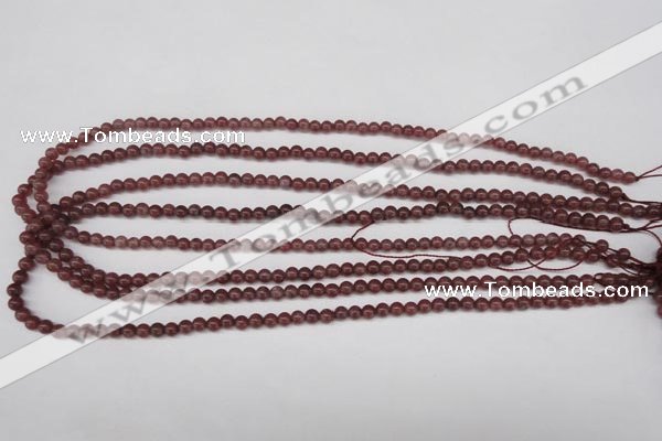 CBQ200 15.5 inches 4mm round strawberry quartz beads wholesale