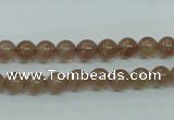 CBQ201 15.5 inches 6mm round strawberry quartz beads wholesale