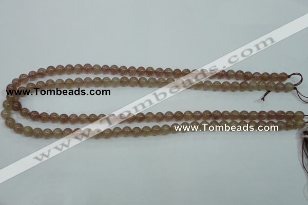 CBQ201 15.5 inches 6mm round strawberry quartz beads wholesale