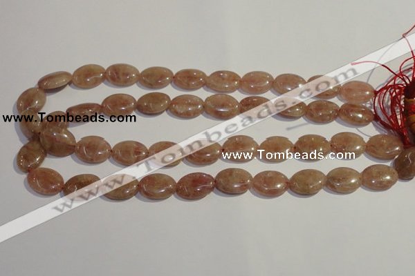 CBQ22 15.5 inches 13*18mm oval strawberry quartz beads wholesale