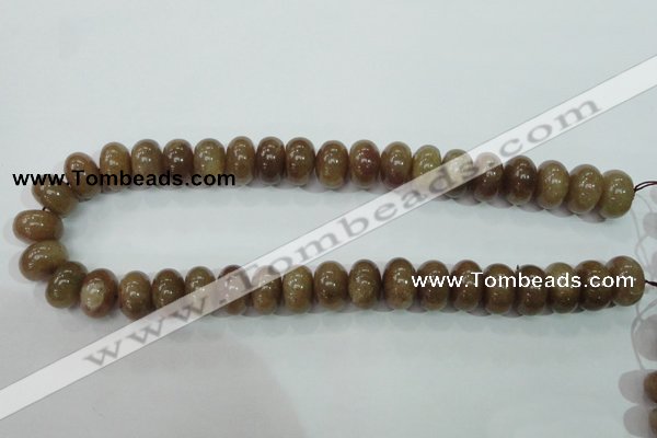 CBQ221 15.5 inches 10*16mm rondelle strawberry quartz beads