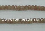 CBQ222 15.5 inches 4*6mm faceted rondelle strawberry quartz beads