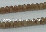 CBQ223 15.5 inches 5*8mm faceted rondelle strawberry quartz beads