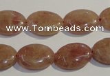 CBQ23 15.5 inches 15*20mm oval strawberry quartz beads wholesale