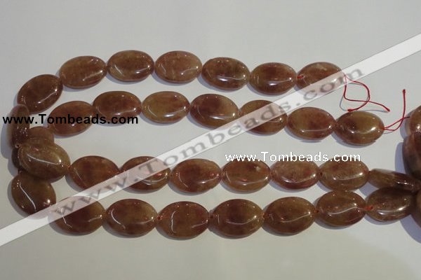 CBQ24 15.5 inches 18*25mm oval strawberry quartz beads wholesale