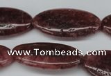 CBQ285 15.5 inches 20*40mm oval strawberry quartz beads