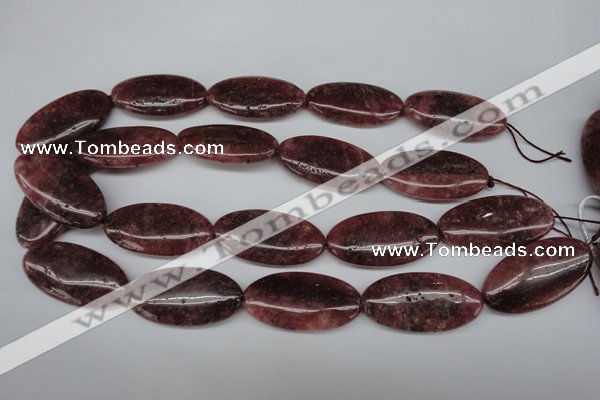 CBQ285 15.5 inches 20*40mm oval strawberry quartz beads