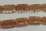 CBQ30 15.5 inches 10*14mm rectangle strawberry quartz beads