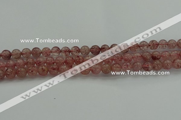 CBQ302 15.5 inches 8mm round natural strawberry quartz beads