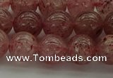 CBQ303 15.5 inches 10mm round natural strawberry quartz beads