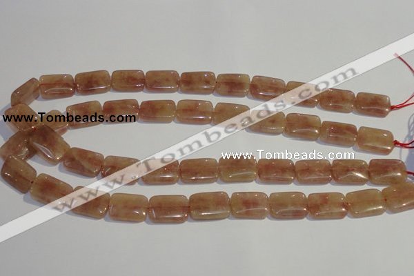 CBQ31 15.5 inches 13*18mm rectangle strawberry quartz beads