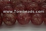 CBQ313 15.5 inches 10mm round natural strawberry quartz beads