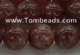 CBQ314 15.5 inches 12mm round natural strawberry quartz beads