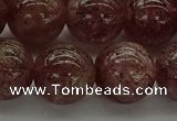 CBQ315 15.5 inches 14mm round natural strawberry quartz beads