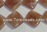 CBQ33 15.5 inches 16*16mm diamond strawberry quartz beads wholesale