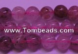 CBQ401 15 inches 6mm round natural strawberry quartz beads