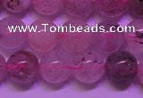 CBQ402 15 inches 8mm round natural strawberry quartz beads