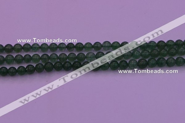 CBQ421 15.5 inches 6mm round green strawberry quartz beads