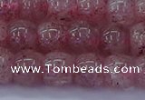 CBQ440 15.5 inches 8*11mm drum lavender strawberry quartz beads