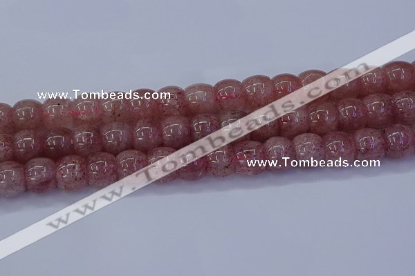 CBQ443 15.5 inches 13*18mm rondelle strawberry quartz beads