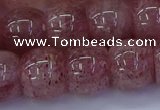 CBQ444 15.5 inches 15*20mm rondelle strawberry quartz beads