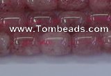 CBQ446 15.5 inches 10*12mm drum strawberry quartz beads