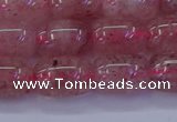 CBQ447 15.5 inches 10*14mm drum strawberry quartz beads