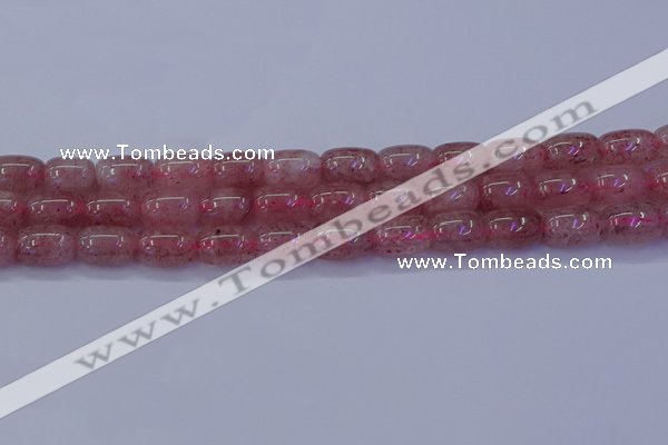 CBQ447 15.5 inches 10*14mm drum strawberry quartz beads