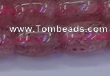 CBQ450 15.5 inches 15*20mm drum strawberry quartz beads