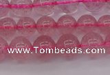 CBQ482 15.5 inches 8mm round strawberry quartz beads wholesale