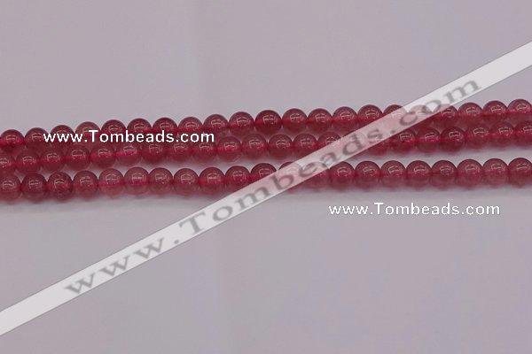 CBQ486 15.5 inches 6mm round strawberry quartz beads wholesale