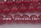 CBQ487 15.5 inches 8mm round strawberry quartz beads wholesale