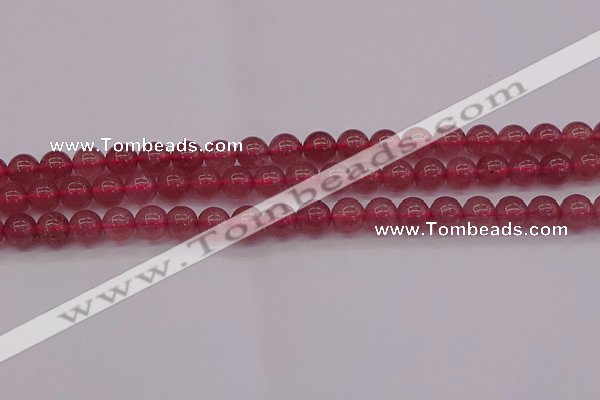 CBQ487 15.5 inches 8mm round strawberry quartz beads wholesale