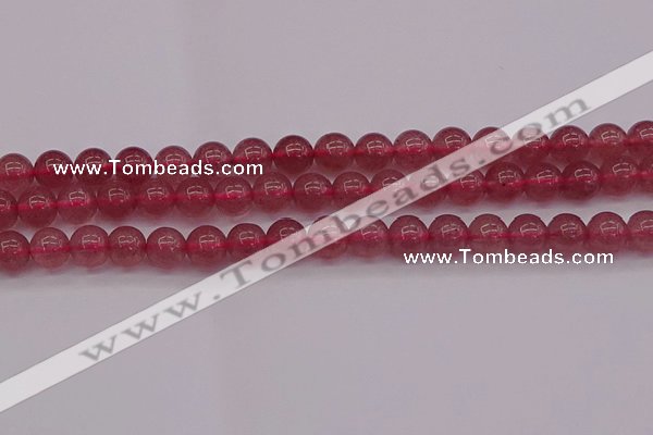 CBQ488 15.5 inches 10mm round strawberry quartz beads wholesale