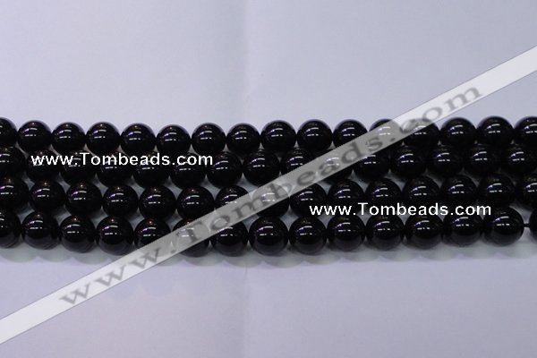 CBQ504 15.5 inches 12mm round natural black quartz beads