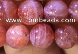 CBQ560 15.5 inches 8mm round golden strawberry quartz beads