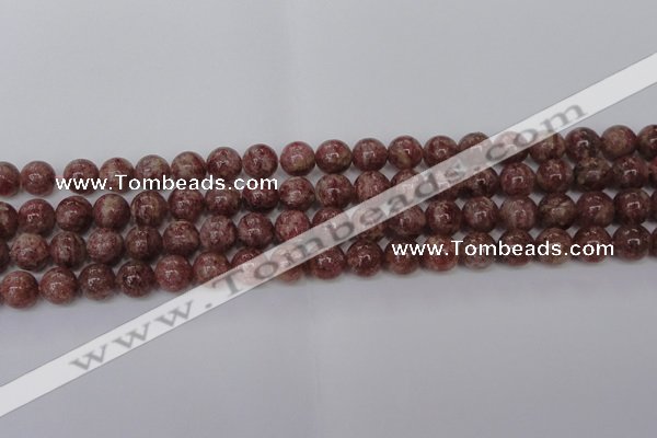 CBQ603 15.5 inches 10mm round natural strawberry quartz beads