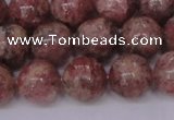 CBQ604 15.5 inches 12mm round natural strawberry quartz beads