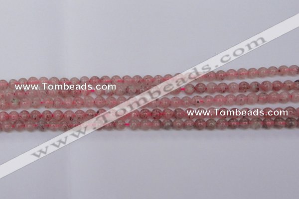 CBQ606 15.5 inches 6mm round natural strawberry quartz beads