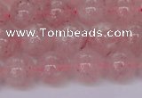 CBQ609 15.5 inches 12mm round natural strawberry quartz beads