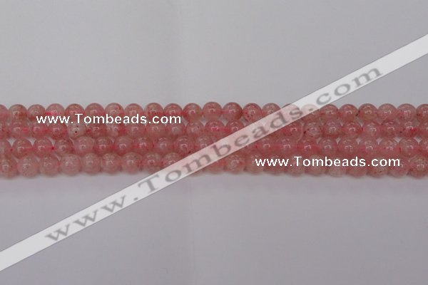 CBQ611 15.5 inches 6mm round natural strawberry quartz beads