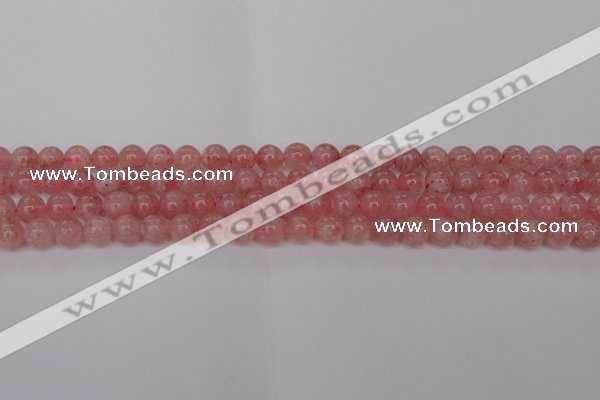 CBQ612 15.5 inches 8mm round natural strawberry quartz beads