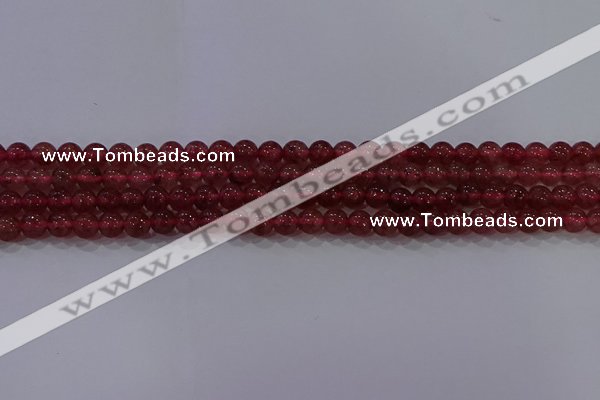 CBQ621 15.5 inches 6mm round strawberry quartz beads wholesale