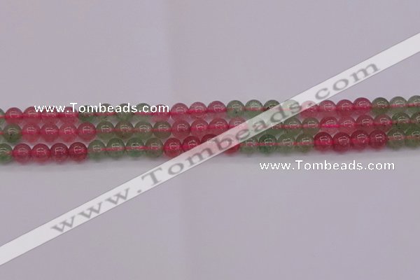 CBQ651 15.5 inches 6mm round mixed strawberry quartz beads