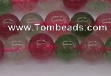 CBQ658 15.5 inches 10mm round mixed strawberry quartz beads